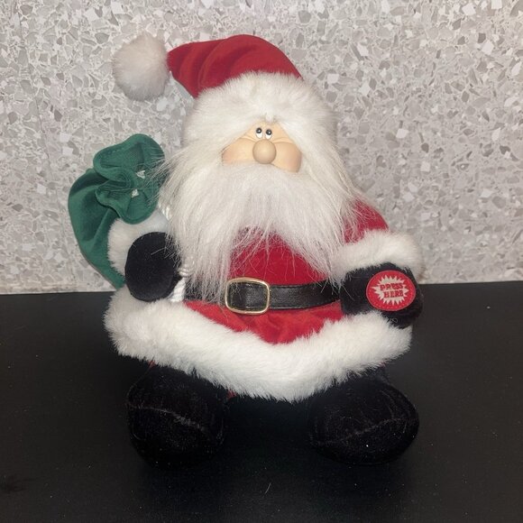 Animated Santa Clause Sound & Motion Sings Jingle Bell Rock Clean Tested Vintage - Picture 1 of 17